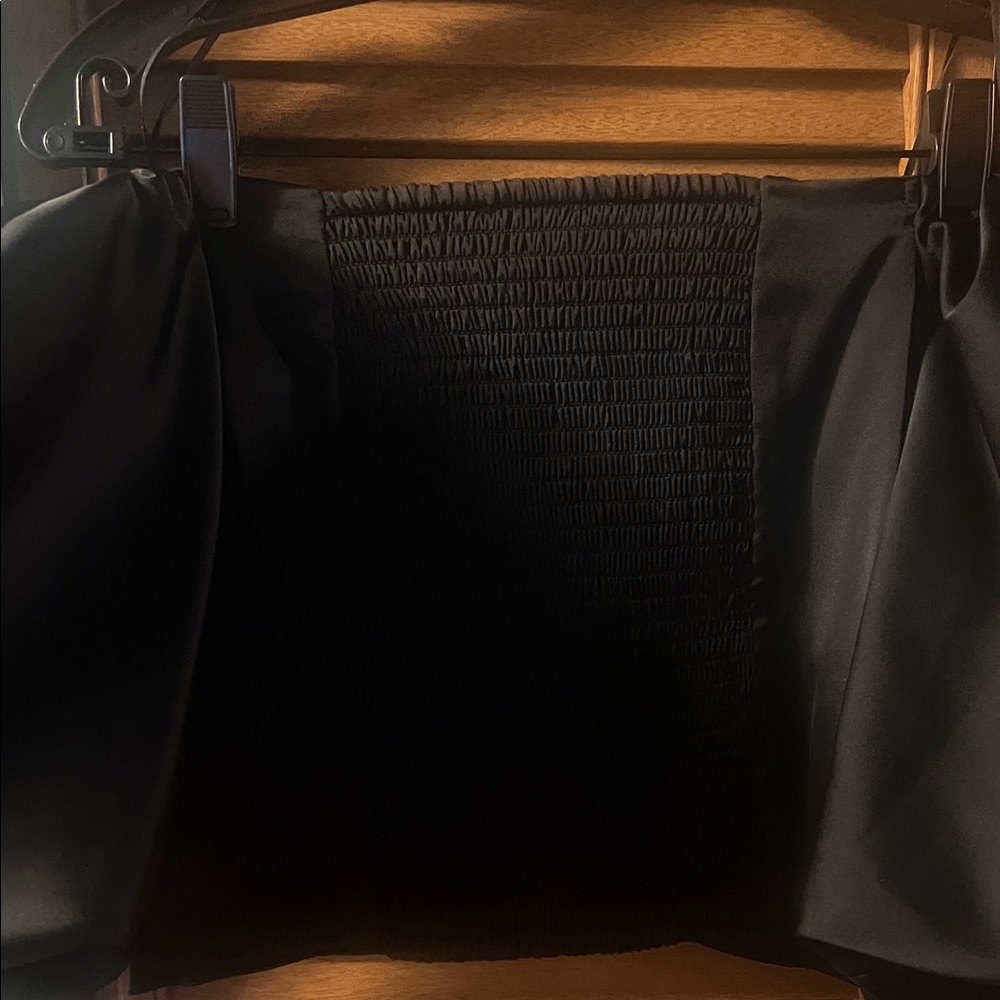 Express Black Draped Off-Shoulder Top - Picture 6 of 6